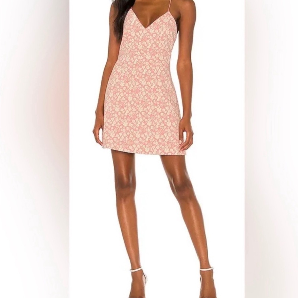 Alice + Olivia Pink Lace Mini Dress